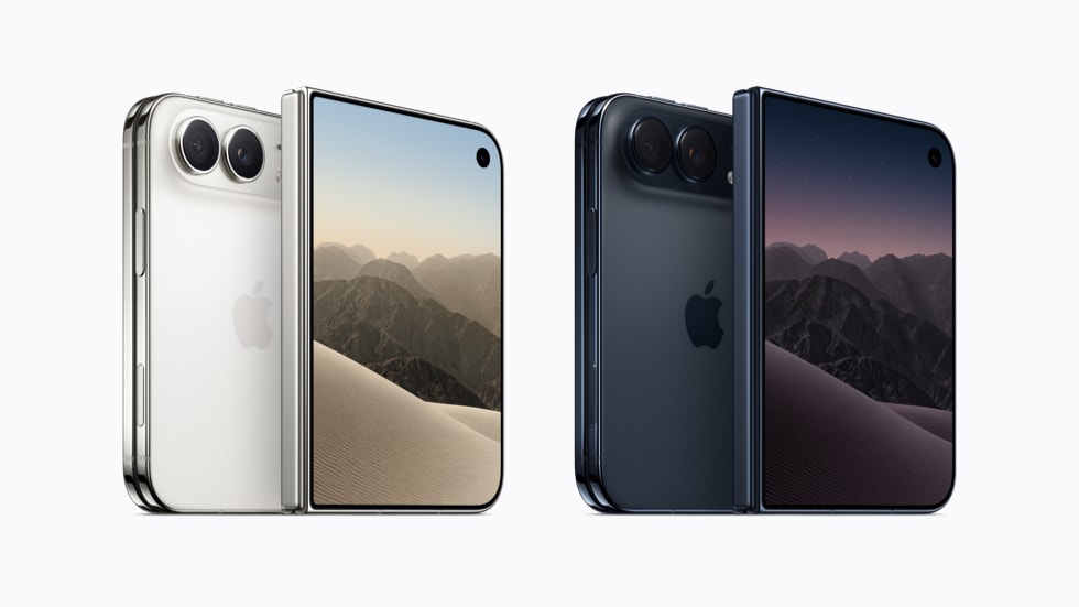 iPhone Duo en sus dos colores: Star White y Night Sky (Imagen: Apple)