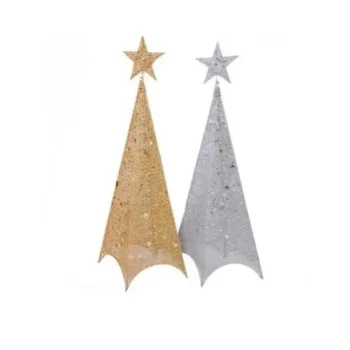 Árbol pirámide de Navidad – diseño metálico con luz LED 1