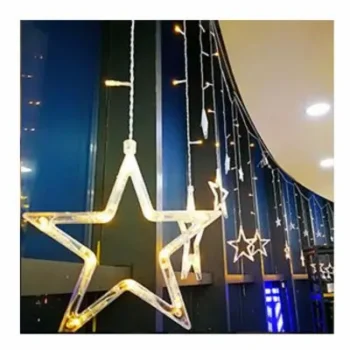 Guirnalda 12 estrellas LED – Luz cálida para decoración navideña3