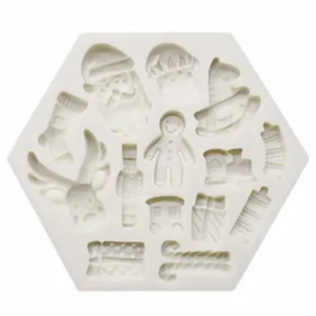 Molde silicona navidad 15 figuras – Repostería y manualidades1