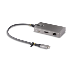 Adaptador multipuerto USB-C HDMI 4K60, 2 USB-A, Ethernet y carga 100W StarTech