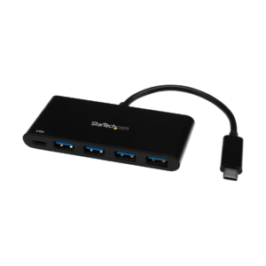 Hub USB-C a 4 puertos USB-A 5Gbps con carga 60W Negro StarTech
