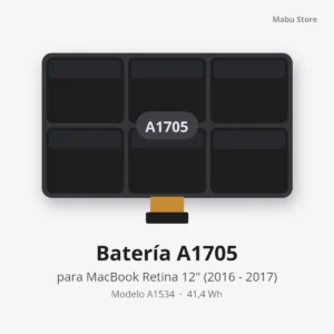Batería A1705 para MacBook Retina 12" (2016 - 2017) modelos A1534