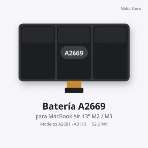 Batería A2669 para MacBook Air 13" M2 / M3 modelos A2681 - A3113
