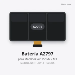 Batería A2797 para MacBook Air 15" M2 / M3 modelos A2941 - A3114